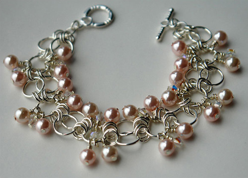 Sweet Peach Chainmaille Bracelet
