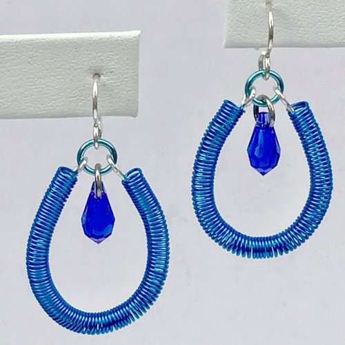 Coiled Blue Earrings