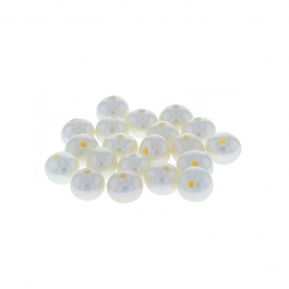 6.5-7mm Large Hole (1.2mm) White Potato Fresh Water Pearls - Pack of 20