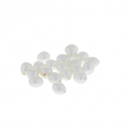 5-5.5mm Large Hole (1.2mm) White Rice Fresh Water Pearls - Pack of 20