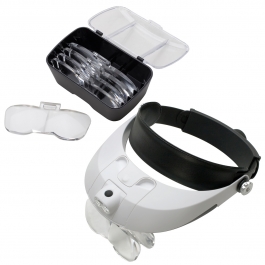 Adjustable Headband Magnifier with Light