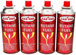 GasOne Butane Canisters, 4 Pack