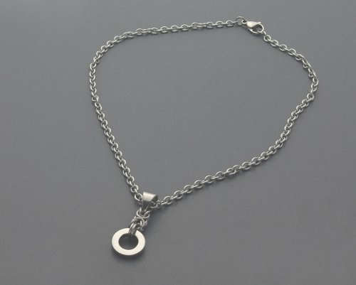 Stainless Steel Chain Maille Circle Pendant 