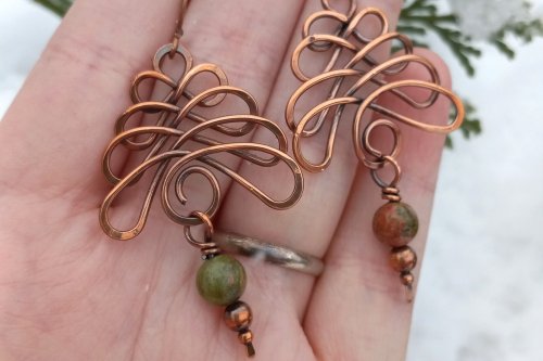 Wire Celtic Tree Earrings