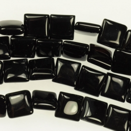 Onyx 12mm Square Beads - 8 Inch Strand