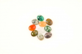 10x8mm Gemstone Oval Cabochon Assortment - Pack of 100