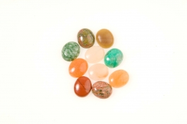 12x10mm Gemstone Oval Cabochon Assortment - Pack of 100