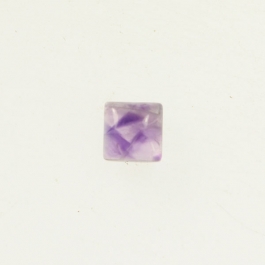 Dog Teeth Amethyst 6mm Square Cabochon - Pack of 2