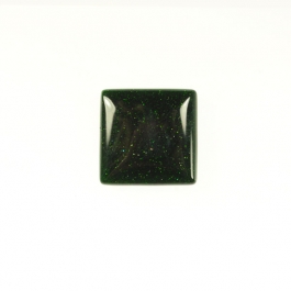 Green Goldstone 10mm Square Cabochon - Pack of 2