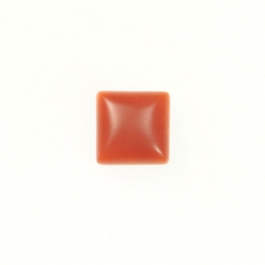 Matte Carnelian 10mm Square Cabochon - Pack of 2