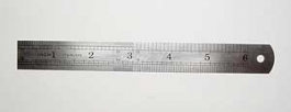 6 Inch Metal Ruler - in  Inches And Centimeters