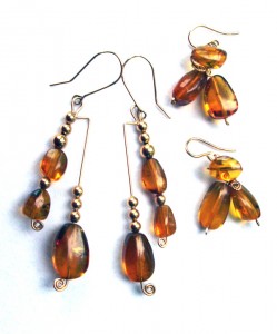 Baltic Amber Earrings by Dale Cougar Armstrong